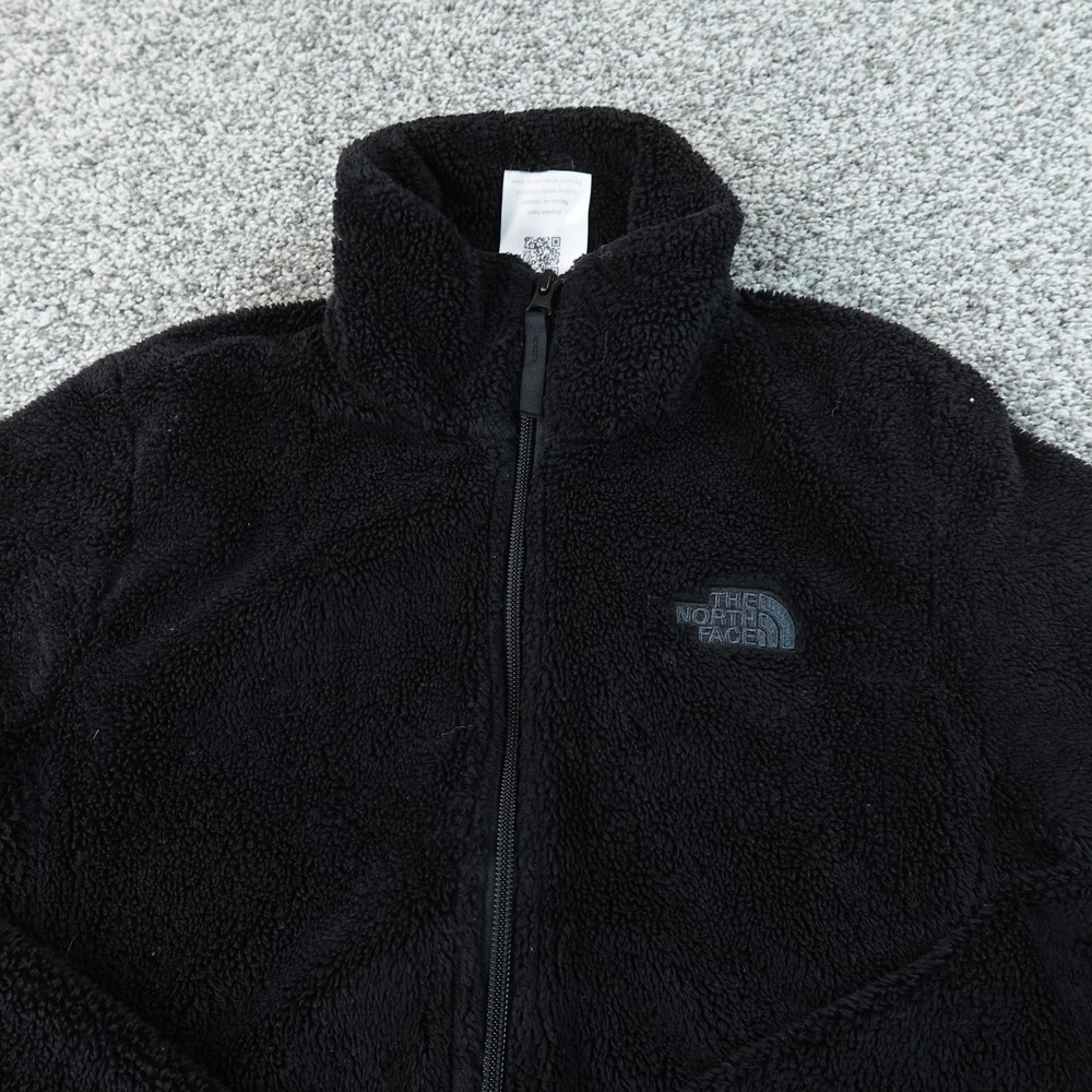 North Face Jacket Womens S Black Sherpa Fleece Full Zip Outdoor Hiking Coat Top
